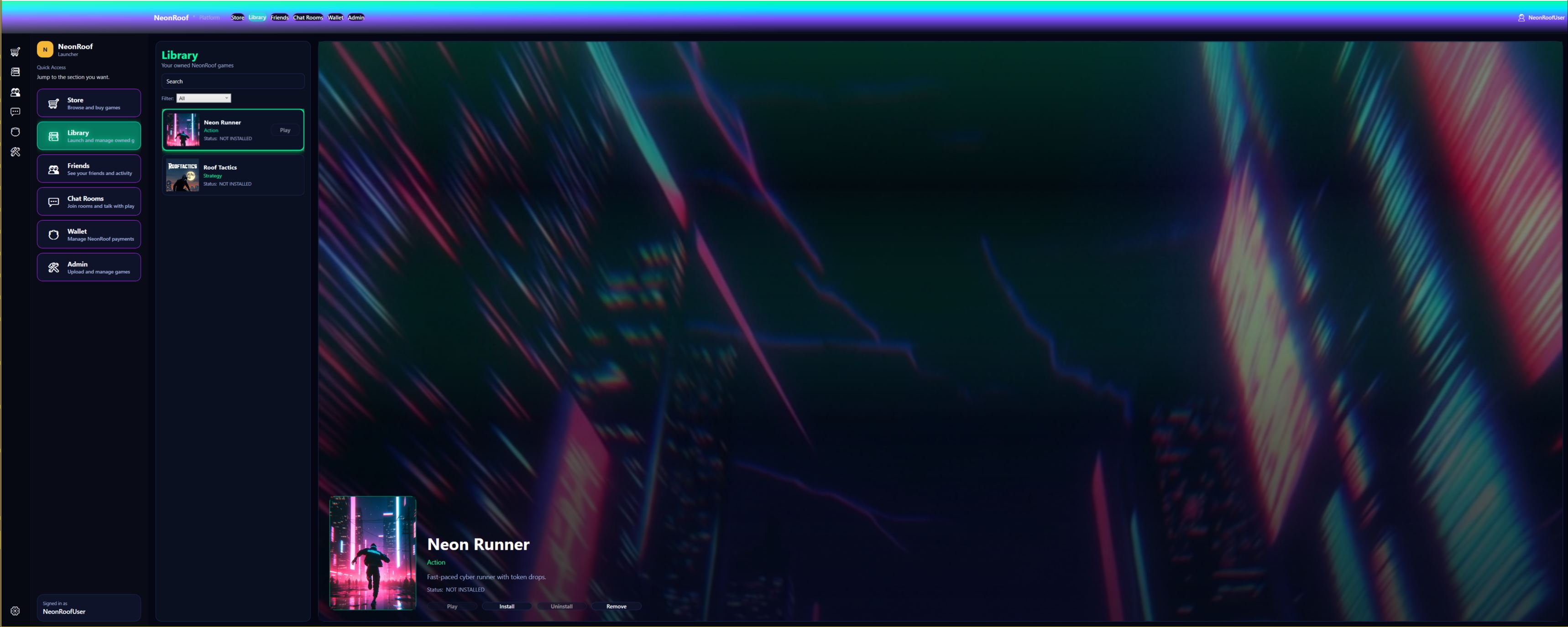 Watch NeonRoof demo